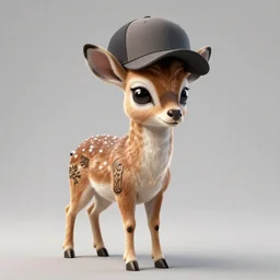a dik dik monster with tattoos wearing a baseball hat, digital art, fantasy, magic, trending on artstation, ultra detailed, professional illustration by basil gogos