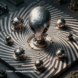 illusion pattern, alien technology, isometric, linear by petros afshar, tadao ando, anton fadeev