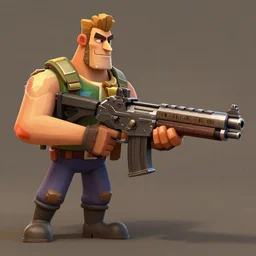 a gun concept in style of team fortress 2