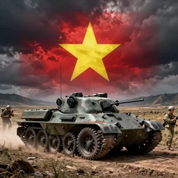 vietnam war, hyper realistic, art by mike winkelmann