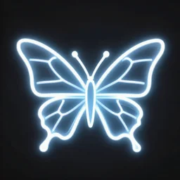 an occult secret society neon butterfly symbol