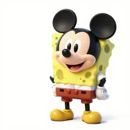 mickey mouse as sponge bob