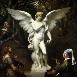 angel in the woods, William-Adolphe Bouguereau . Auguste Rodin . Leonardo da Vinci . Michelangelo . Raphael . Donatello . Titian . Caravaggio . Rembrandt . Vermeer