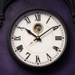 a big mechanical clock in the style of tim burton