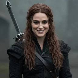 keira knightley cast as yennefer in the witcher netflix series, fierce smirk