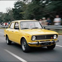 vaz 2101 as sport car, movie still, speed, cinematic Eastman 5384 film