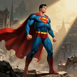 Superman, in the style of Jack Kirby