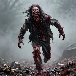 full body, horrifying, killer, bloody, horror, creepy, dead, detailed, 8 k, hyperrealistic, dramatic lighting, high resolution, cinematic, running