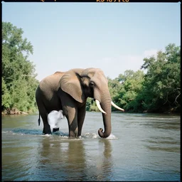 kaskaskia river, elephant, kodak portra 5 0,