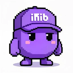 a frontal portait drawing of a purple pixel art bubble bobble with a cap by inio, beeple and james jean, aya takano color style, trippy, 8 k, super detailed, night sky, digital art, digital painting, clean