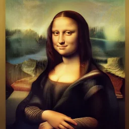 bald monalisa by leonardo da vinci, bald, bald, no hair, fully detailed, award winning