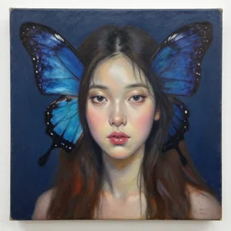portrait of The Moonlight Butterfly, oil on canvas