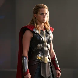 emma watson as thor, film still from'avengers endgame'