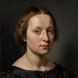 a portrait a very ordinary person, facing front, by Rogier van der Weyden, head and shoulders, oil painting, anatomically correct, beautiful perfect face, sharp focus, Highly Detailed, Cinematic Lighting, 8k, HD - W 768