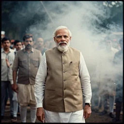 a beautiful dramatic scene of the assassination of narendra modi, by alex webb, by gregory crewdson, octane render, rtx reflections, shot on large format film, 3 5 mm film, grainy, mist smoke, cinematic composition, beautiful lighting, no frames