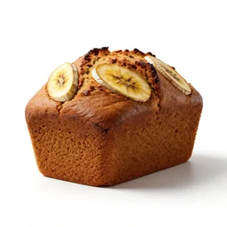 baroque loaf of banana bread, stylized 3d render, isolated on a pure white background, centered, entire object in frame, sharp focus, soft studio lighting