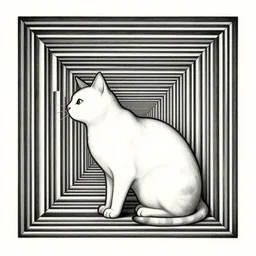 a cat by escher, recursive
