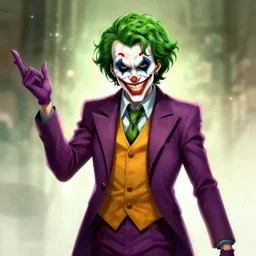the joker as goku, digital art, well detailed