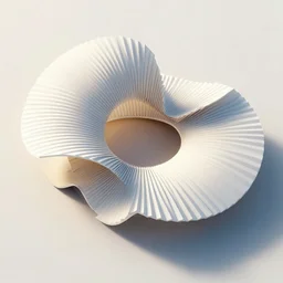 construction of mobius strip sculptural pleated curved roof planes lift and descend creating shade and architectural expression, 3 d top view axonometric, dramatic surrealist shapes, morning light, lightweight structures, isometric