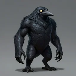 crow monster, extremely detailed, sharp focus, wide view, full body shot, smooth, digital illustration, by james jean, by rossdraws, frank franzzeta, mcbess, sakimichan, brosmin, danton fadeev, steve simpson, alfred hitchcock mood, wes craven vibes