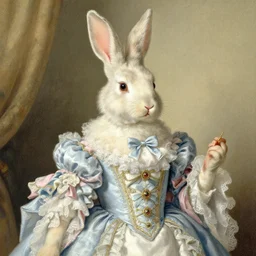 baroque rococo pastel rabbit prince Greg Hildebrandt Lisa frank portrait