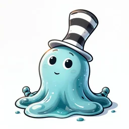 an ooze slime creature in a dr seuss artstyle, adorable and whimsical, fantasy, elegant, crisp 8 k line work, rim light, digital painting, artstation, unreal engine, octane render, concept art, matte, sharp focus, illustration, art by james jean and justin gerard and josan gonzalez