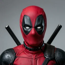 Deadpool Face Portrait, 8K Photography by Steve McCurry