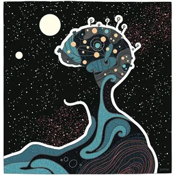 minimalist sticker art for a wandering mind, abstrac, victo ngai, kilian eng, lois van baarle