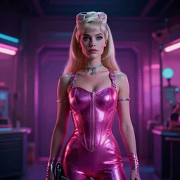 Barbie from Blade Runner 2049 (2017), film still, cinestill 800t