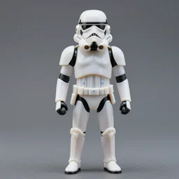 yannic kilcher cosplay translucent subsurface scattering stormtrooper, stop motion vinyl action figure, plastic, toy, butcher billy style