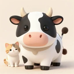 cute cow - cat hybrid