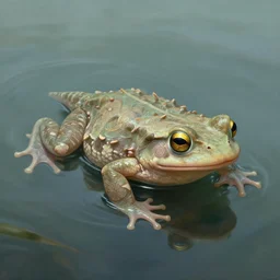an amphibian goblin swimming in the water, diffuse lighting, fantasy, intricate, elegant, highly detailed, lifelike, photorealistic, digital painting, artstation, illustration, concept art, smooth, sharp focus, art by john collier and albert aublet and krenz cushart and artem demura and alphonse mucha