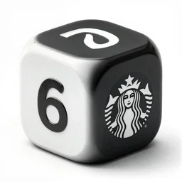 an aicon formed by a 2 0 sided die and dark fluid, dark paint, in the style of starbucks, high resolution, white backround, extremely detailed, clean, vector, 4 k, octane render, award winning, black and white,