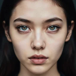 photograph of a young woman from kenya, 9 0 s goth, dof, sharp focus, highly detailed face, symmetric face, realistic iris, cinestill 8 0 0 t, photography by paolo roversi