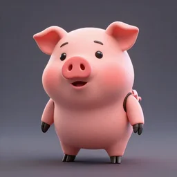 🤖🐷 , digital Art, nilian animation studio, Trending cinematographic artstation, unreal engine 5, cinema4D, octane render, Detailed