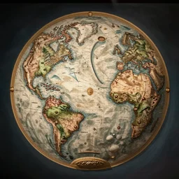 a renaissance map of atlantis