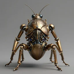 portrait shot of a steampunk robot bug, unreal engine realistic render, 8 k, micro detail, intricate, elegant, highly detailed, centered, digital painting, artstation, smooth, sharp focus, illustration, artgerm, tomasz alen kopera, peter mohrbacher, donato giancola, joseph christian leyendecker, wlop, boris vallejo