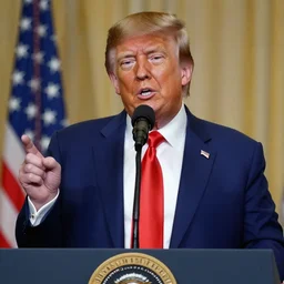 Donald Trump holding a speech, painted by Rembrandt