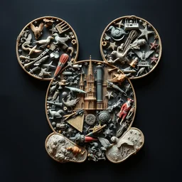a hyper detailed mickey mouse shape, artwork by chiara bautista and beksinski and norman rockwell and greg rutkowski, tom bagshaw weta studio, and lucasfilm, made with canon eos