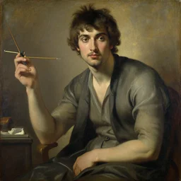 attractive male, painting by gustave moreau