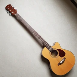 ad for a guitar with a really long neck. the neck of the guitar is 1 0 feet long, 4 k, stunning