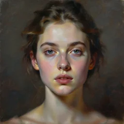 a painting of a woman portrait, conceptual art