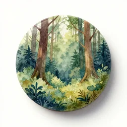 pincushion forest, high quality watercolors, award winning, trending on artstation