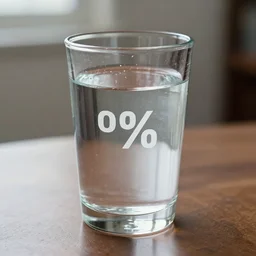 A glass of water on a table 100 percent full of water, 4k, unreal engine