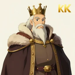 portrait of a medieval old king, artstation, cartoon, elegant, highly detailed, digital painting, clean outstanding art by ghibli!, makoto shinkai!, bluth!, fujita goro!, giraud!, ghailan!, akihiko yoshida! 8 k