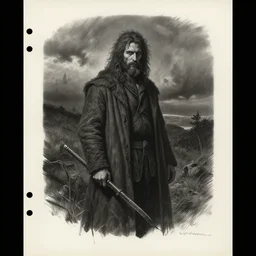 asset sheet, material study ( caricature ) hunter by mark ryden dark foreboding