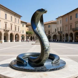 A_black_and_blue_marble_sculpture_of_The_Anaconda_snake_in_the_middle_of_an_Italian_piazza_midday_4k_photograph_sunny_day_long_shot_-W_1024