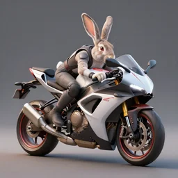 🐇🏍, hiperrealism, artstation, octane render, detailed