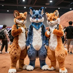 furry convention on mars, animal costumes, 8 k photography, cyberpunk
