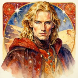 a beautifull intricate watercolour painting of vladimir harkonnen with spice, dune, frank herbert, reflexions, verry high details by william turner art, greg rutkowski and alphonse mucha, trending on artstation, very very detailed, masterpiece, vibrant colors